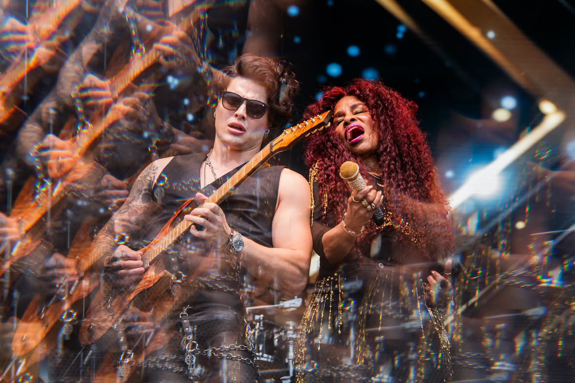 Prismatic photograph of Jon Dretto and Chaka Khan at Sea.Hear.Now Festival in Asbury Park in 2026